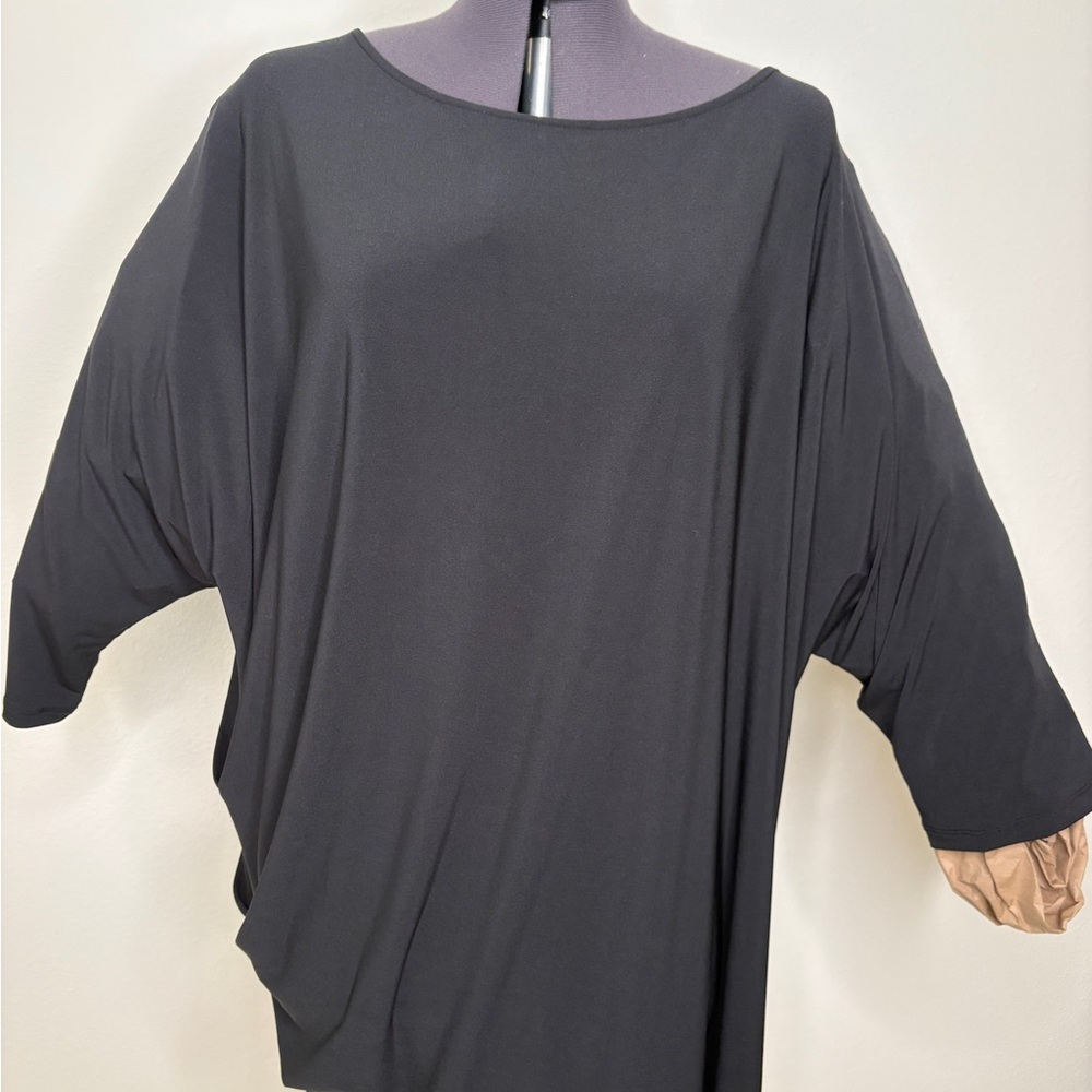IMAN Black Dolman Sleeve Women's Top Sz 2X